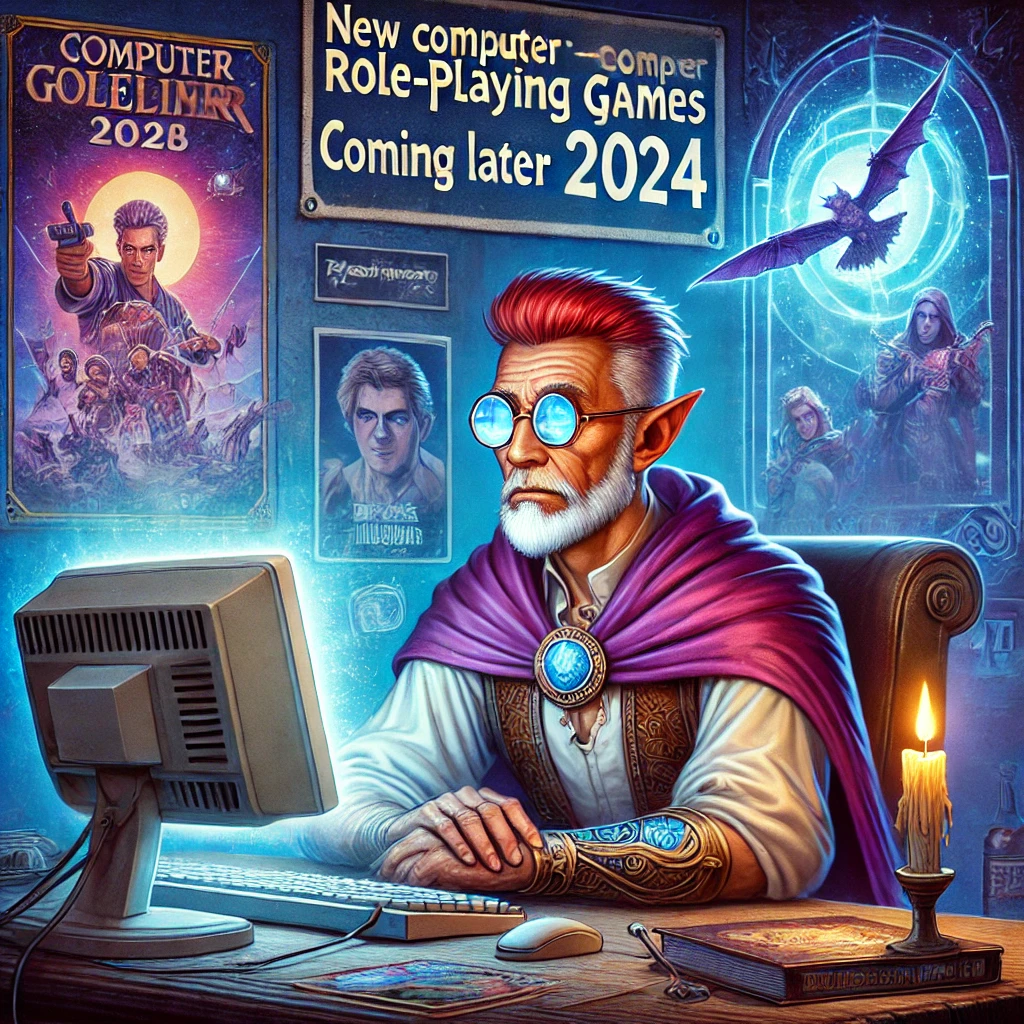 image of an aging gamer waiting for upcoming games in 2024