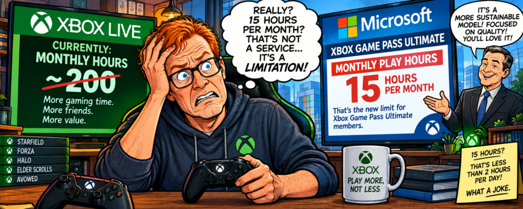 ai generated image of microsoft's changes to xbox live play time limits