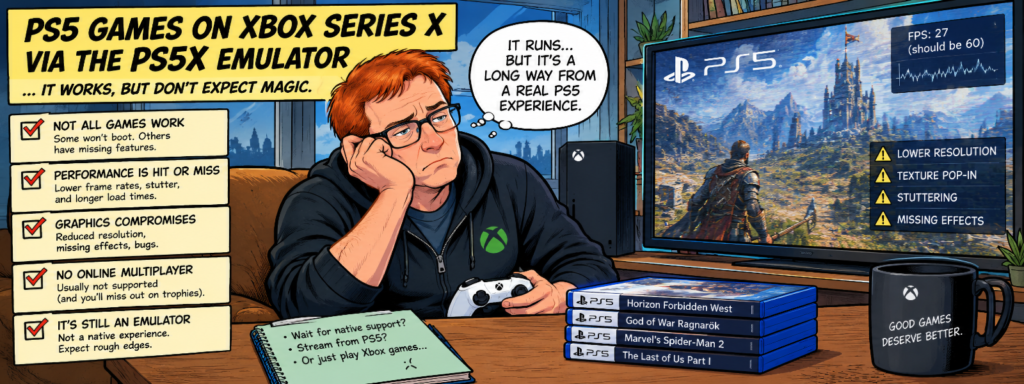 ai generated image illustrating limitations of PS5x